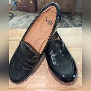 EUROSOFT by Sofft Norena Slip-On Loafer in Black Crinkle Patent